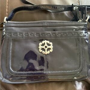 Brighton Shiny Black Crossbody Bag